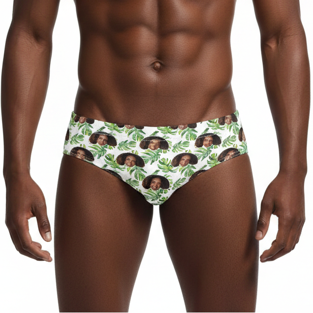 Tropical Face Personalised Swim Trunks