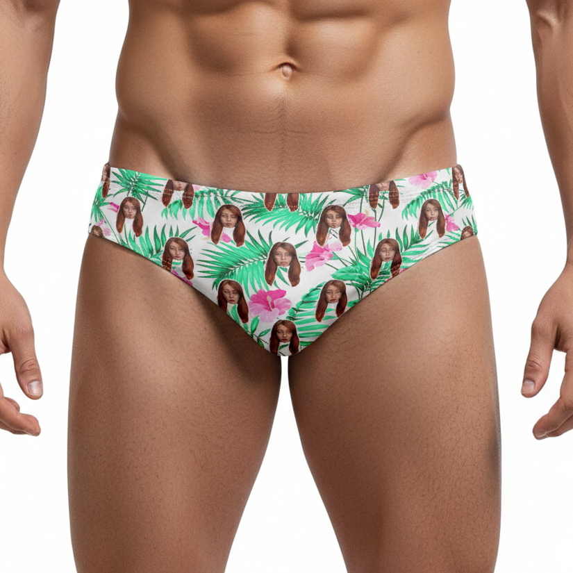 Tropical Floral Custom Swimming Trunks