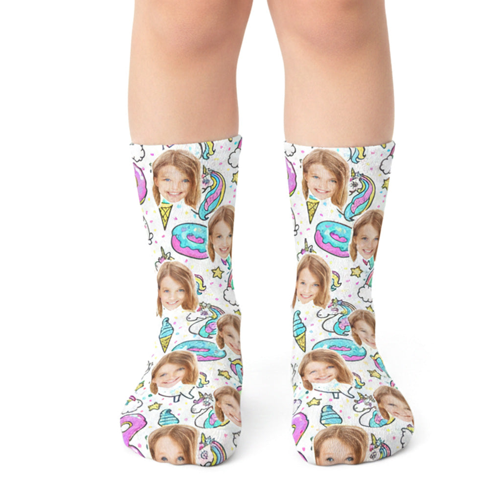 Unicorn Donut Kids Socks