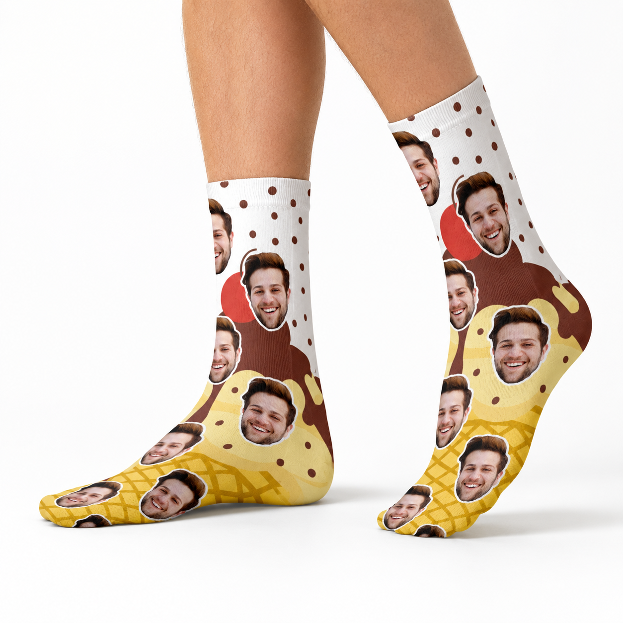 Vanilla Sundae Ice Cream Socks