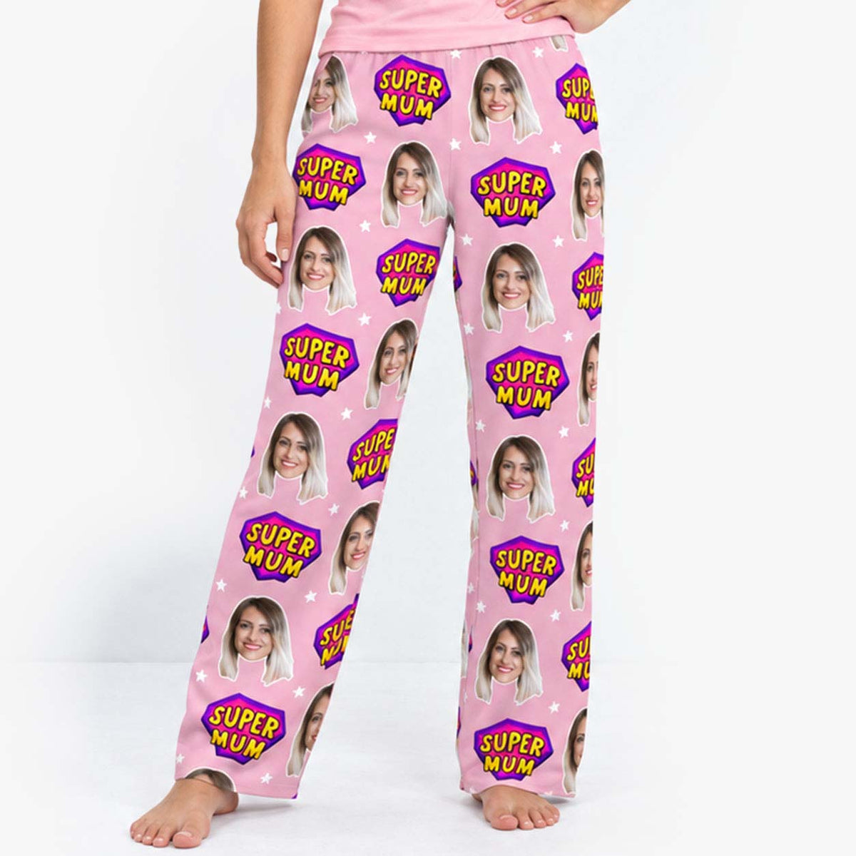 Women's Super Mum Personalised PJ Bottoms