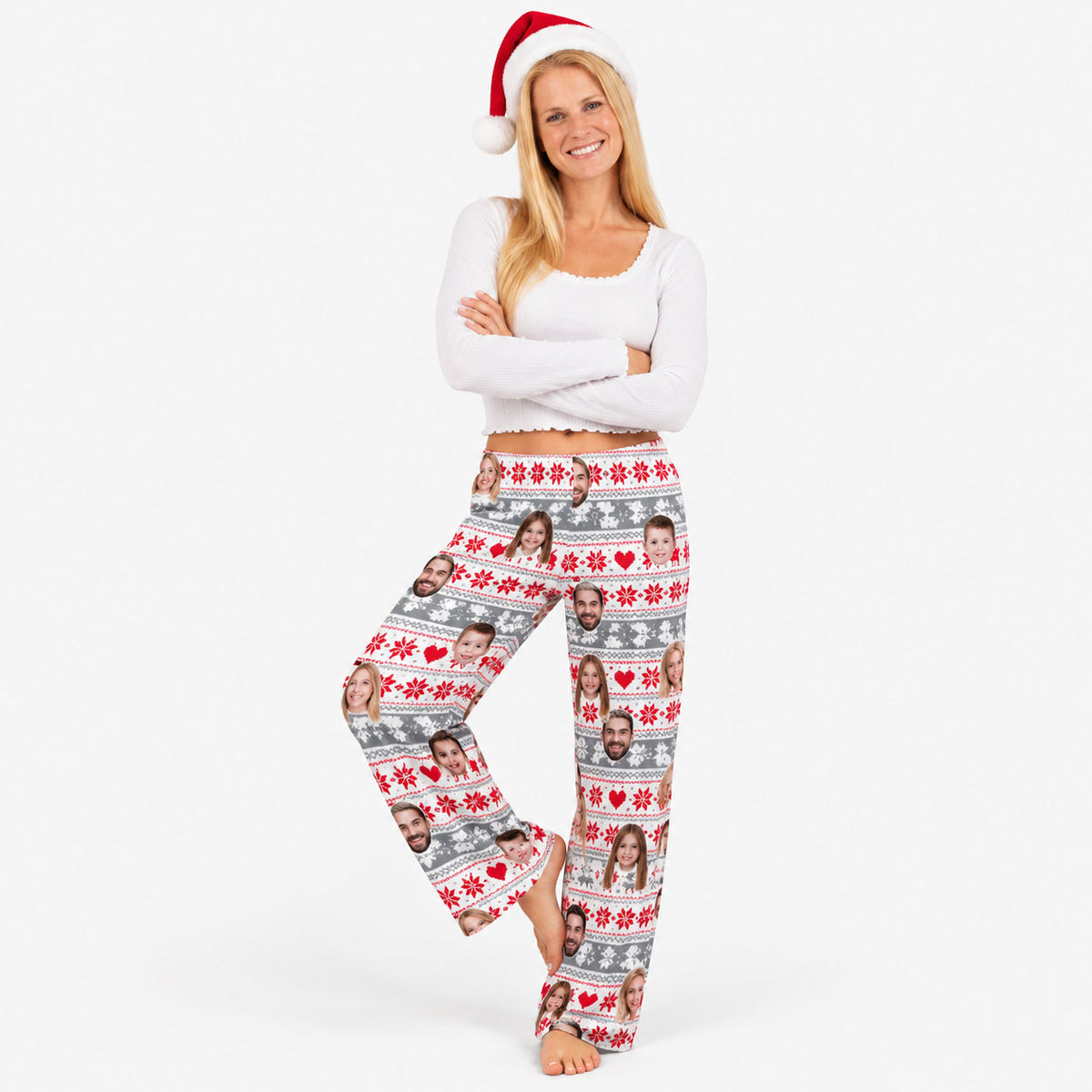 Women's Christmas Nordic Personalised PJ Bottoms