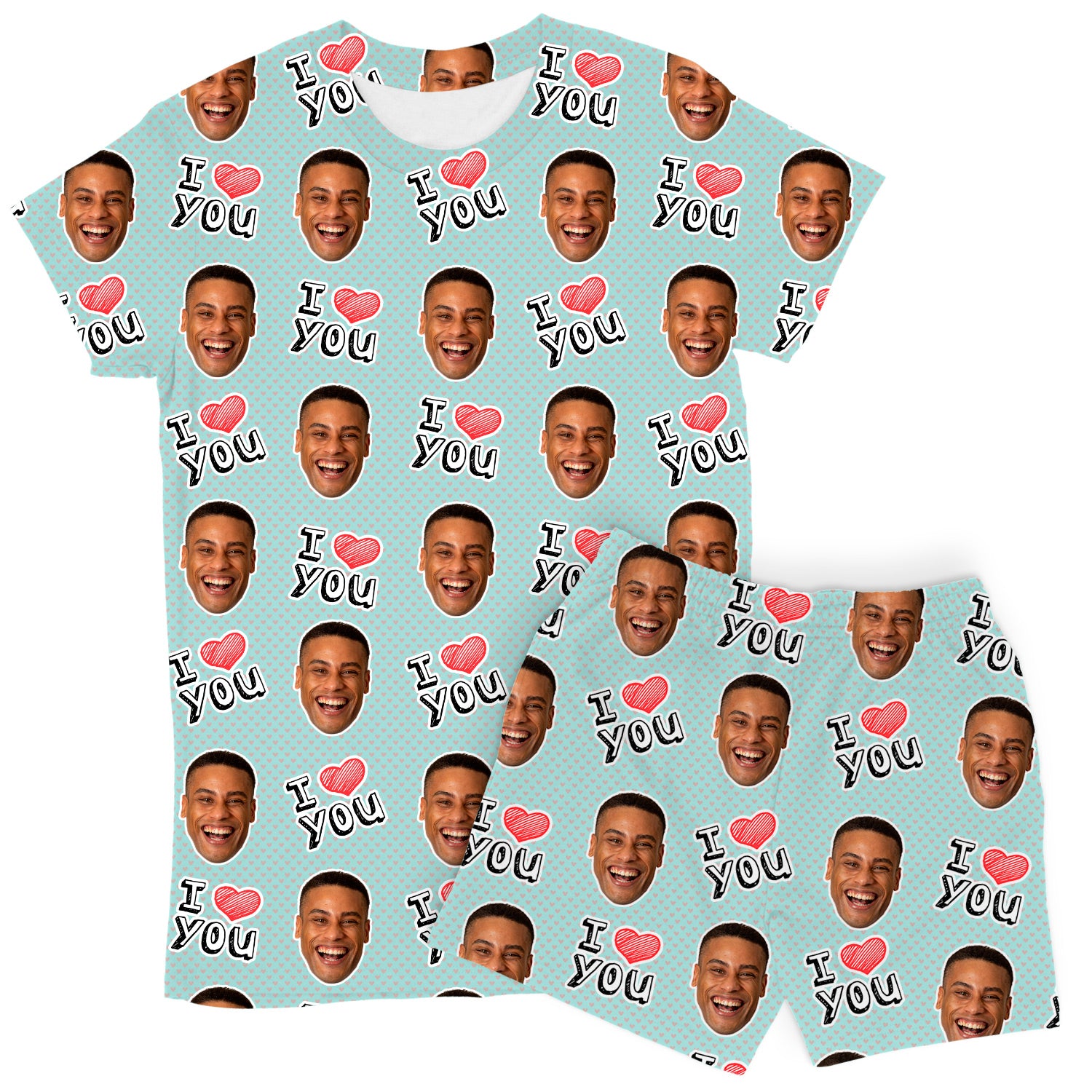 I Heart You Custom Women's PJ Shorts Set