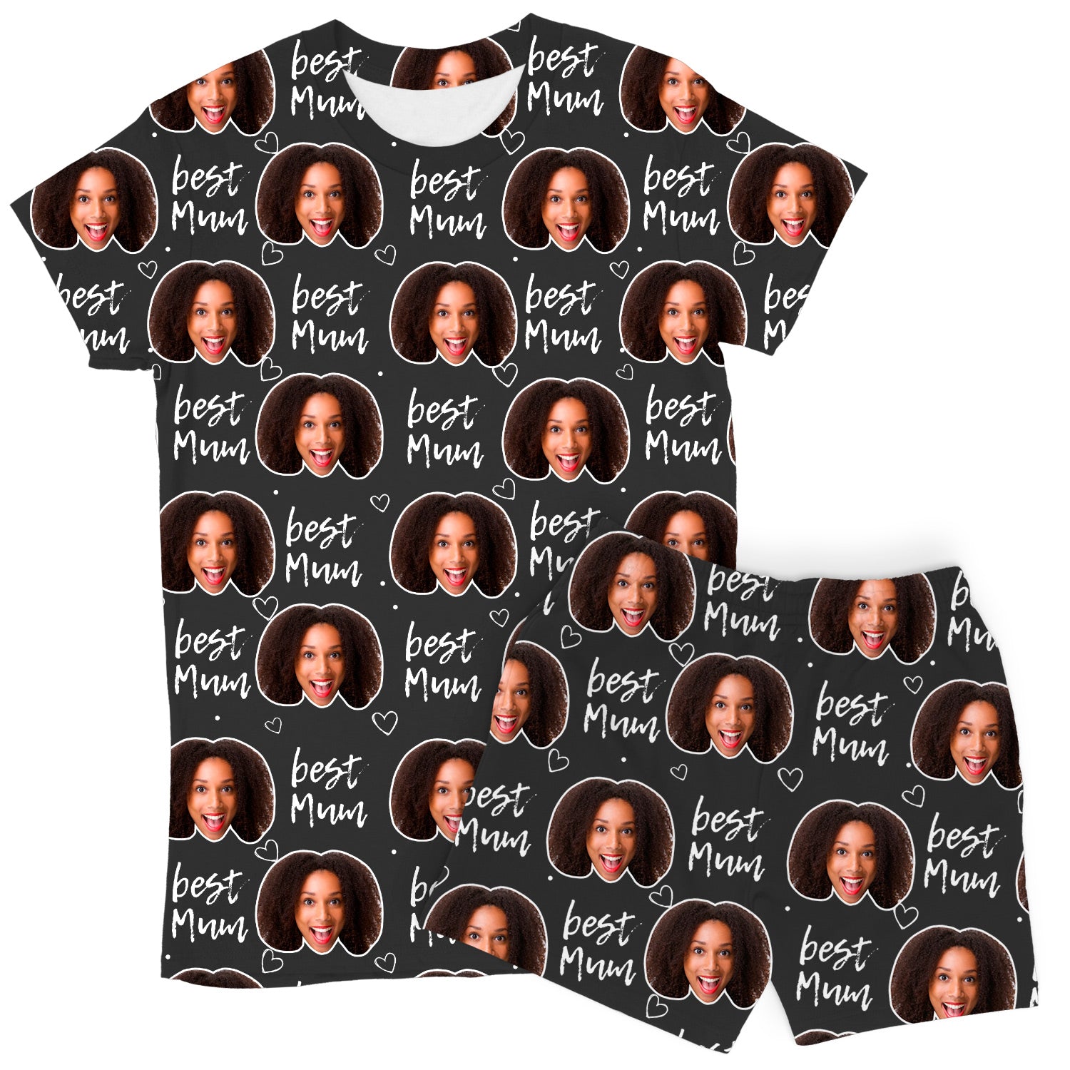 Women's Best Mum Personalised PJs - Shorts Set
