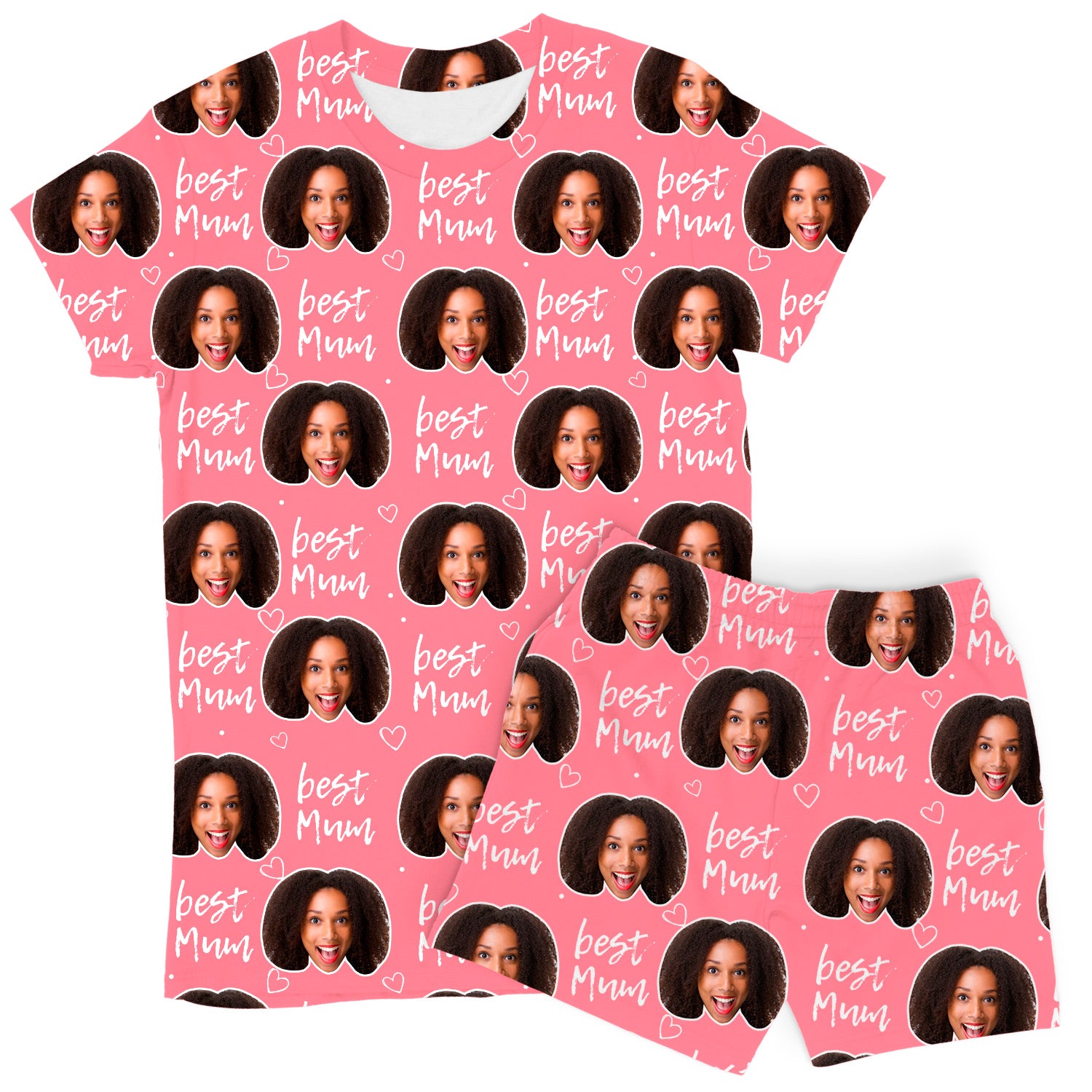 Women's Best Mum Personalised PJs - Shorts Set