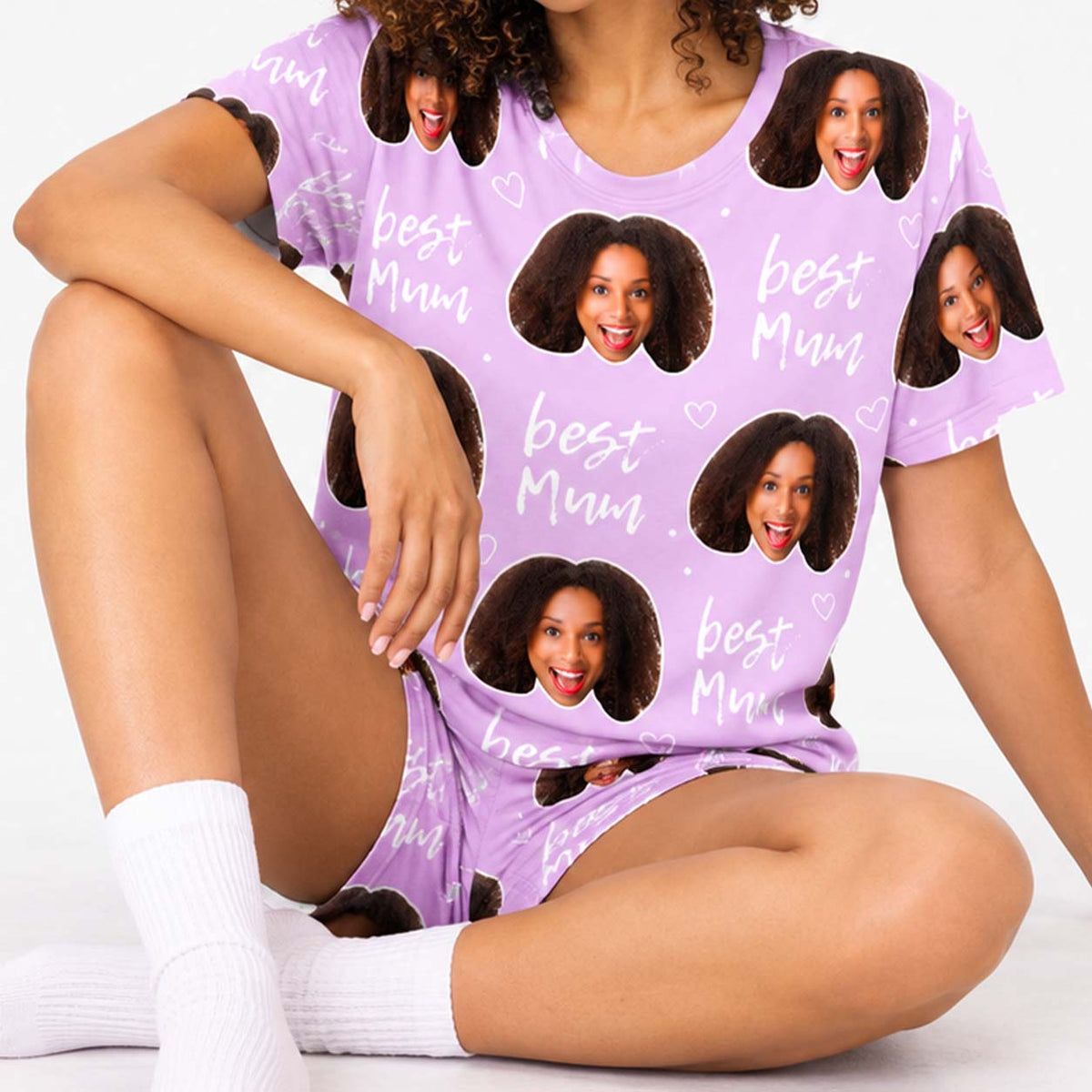 Women's Best Mum Personalised PJs - Shorts Set
