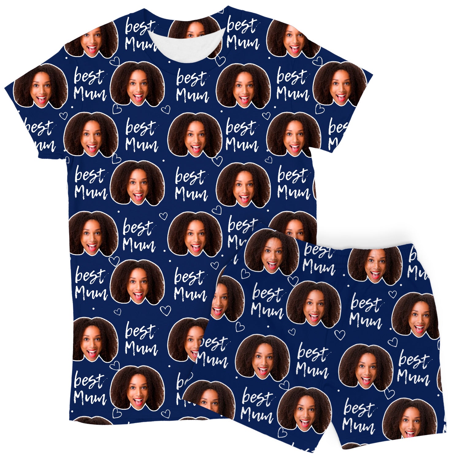 Women's Best Mum Personalised PJs - Shorts Set