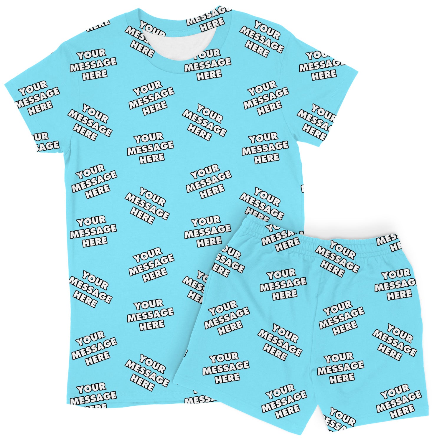Women's Personalised Message PJs - Shorts Set