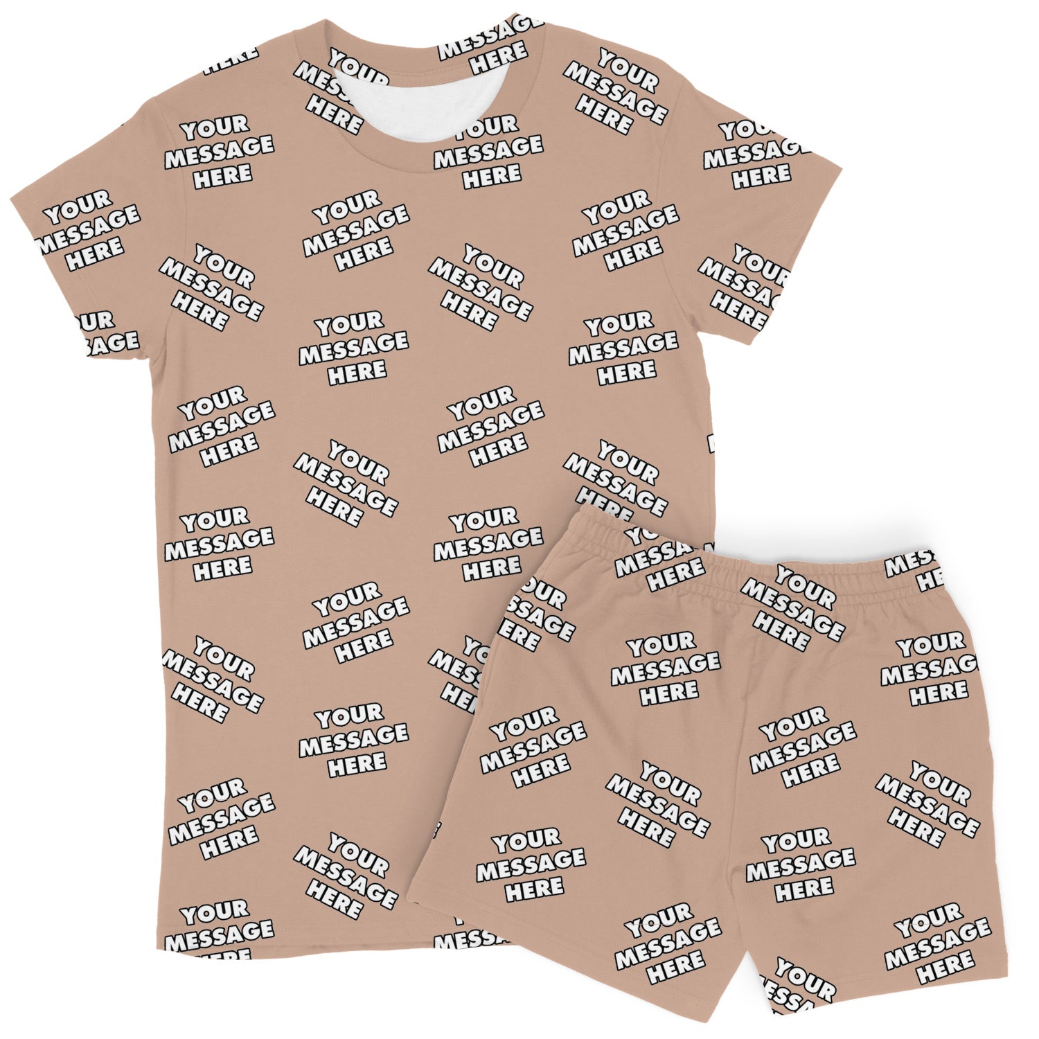 Women's Personalised Message PJs - Shorts Set