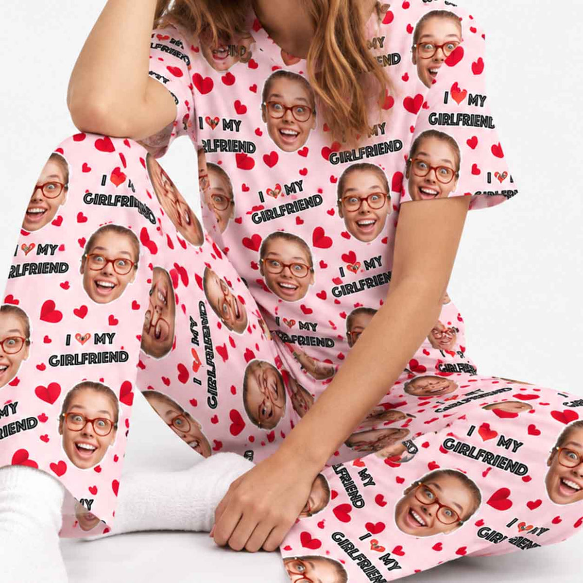 Women's I Love My Girlfriend Pyjamas - Trouser Set
