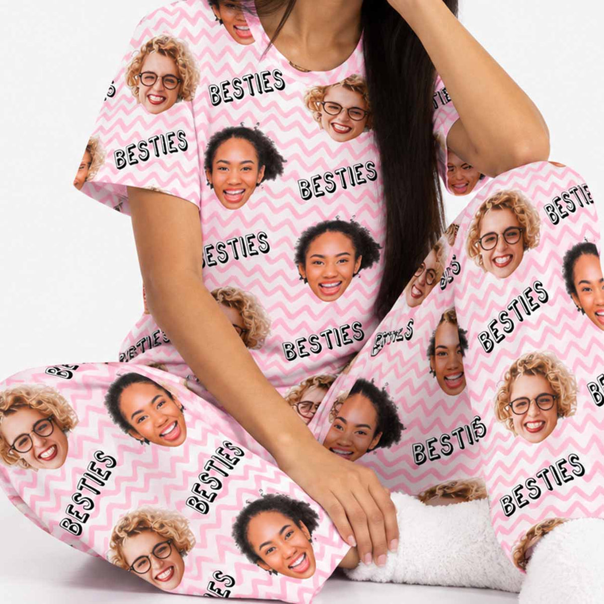 Women's Besties Personalised Pyjamas - Trouser Set
