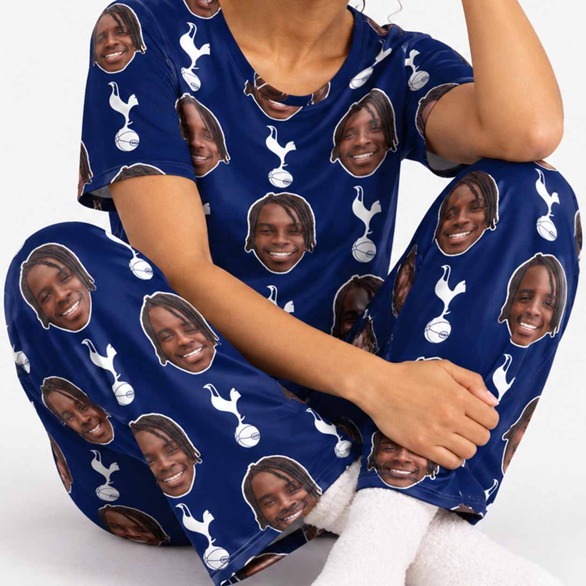 Spurs Navy Personalised Women's Pyjamas - Trouser Set