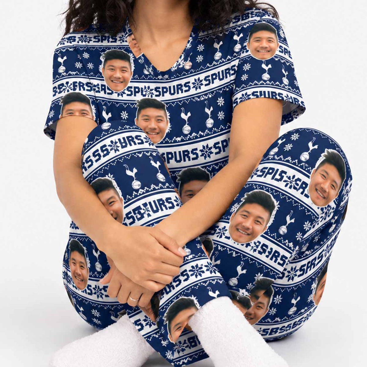 Spurs Christmas Personalised Women's Pyjamas - Trouser Set