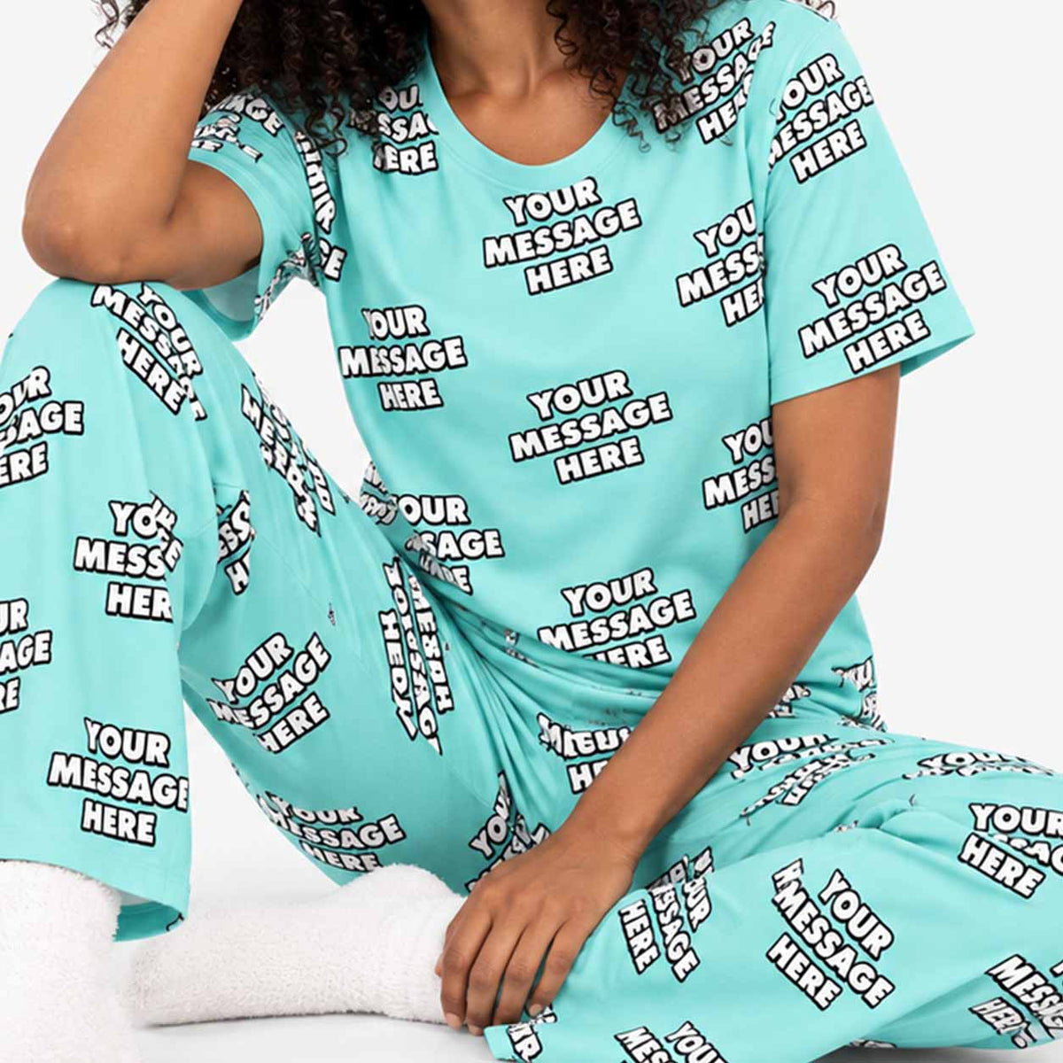 Women's Personalised Message Pyjamas - Trouser Set