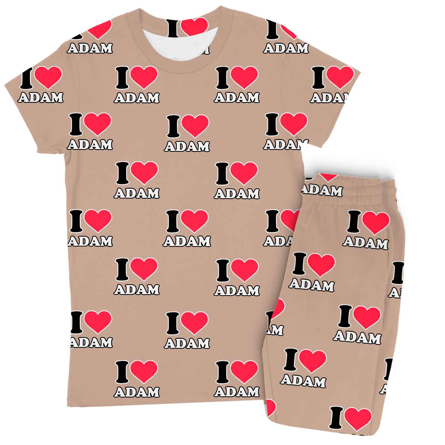 Women's I Heart Name Personalised Pyjamas - Trouser Set