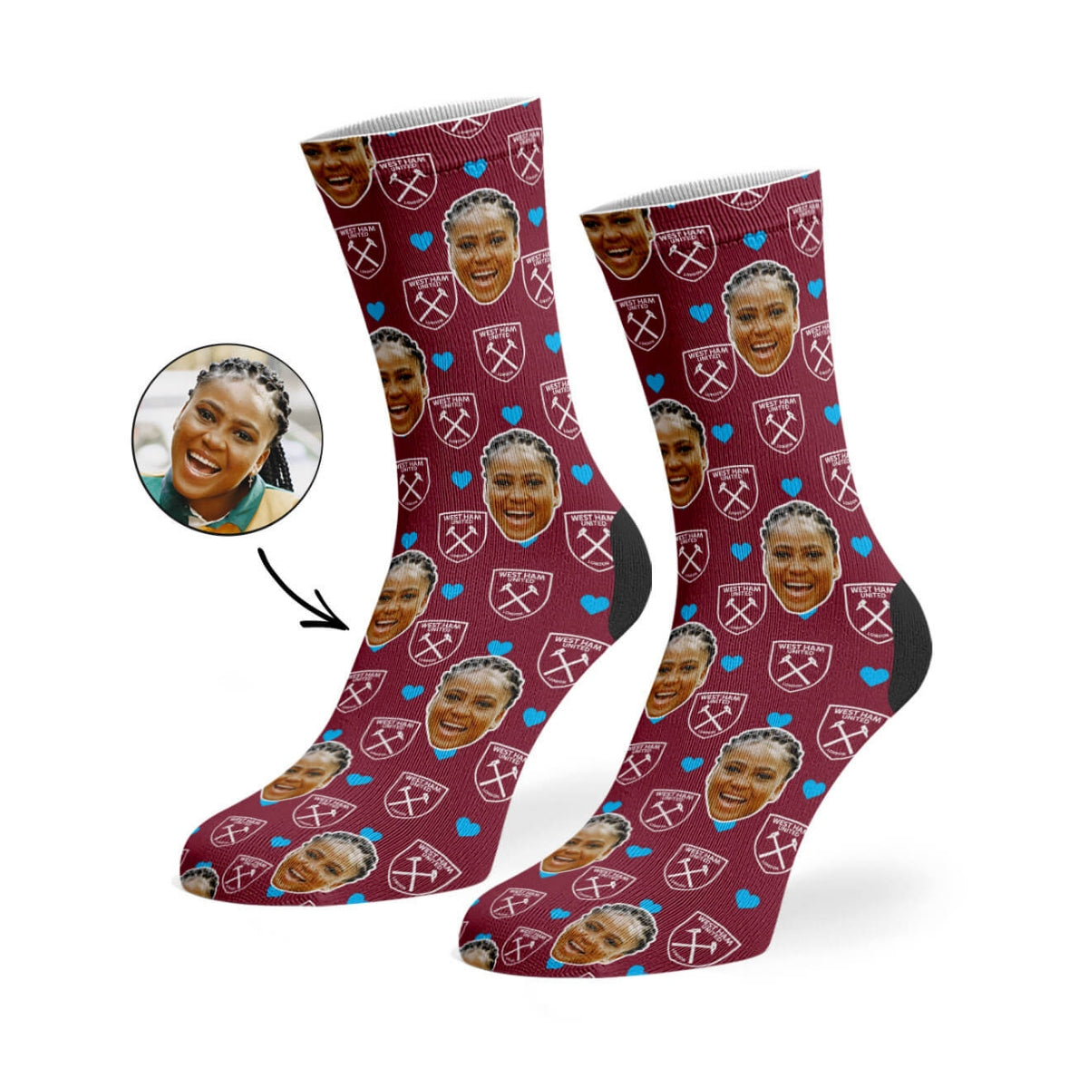 West Ham Love Socks Claret