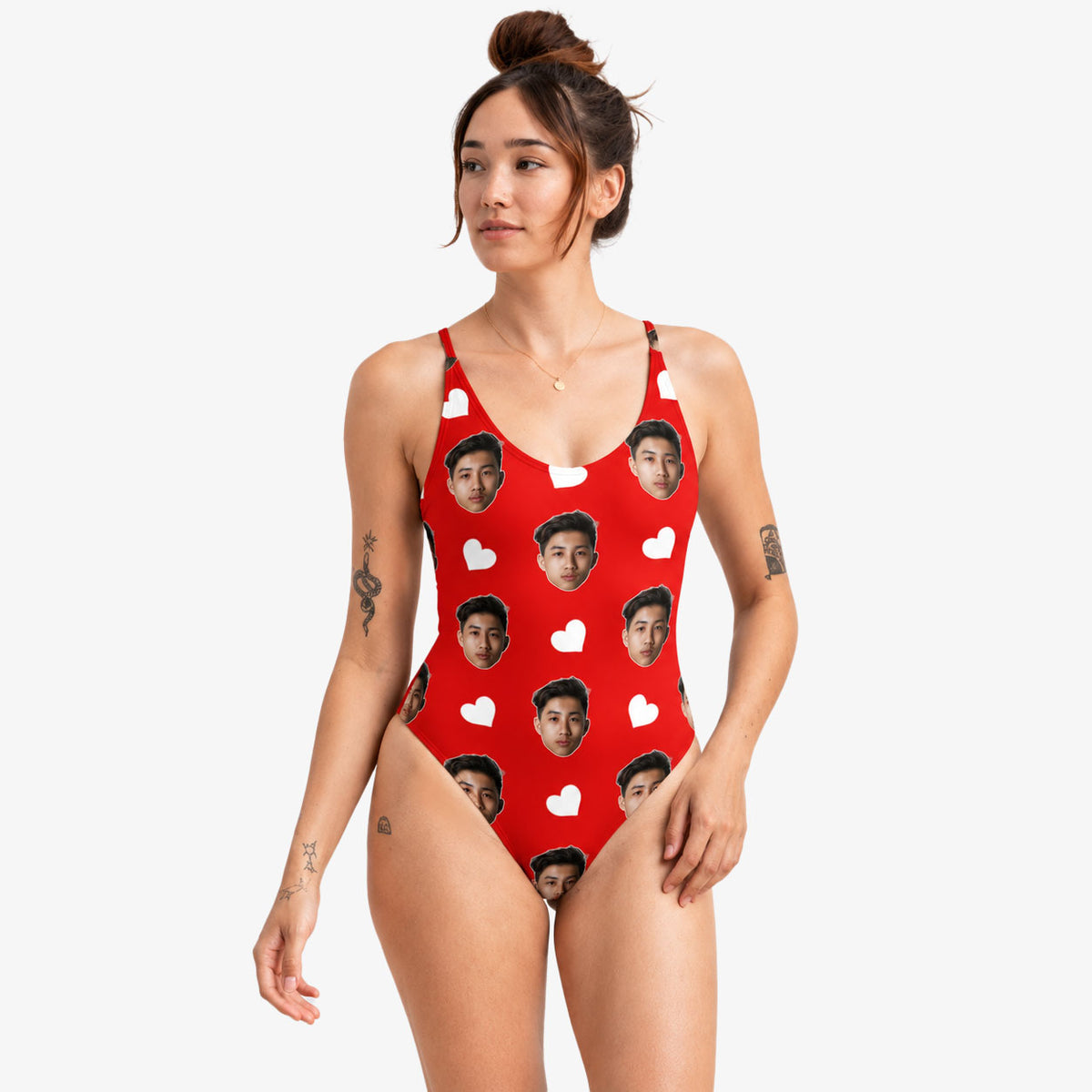 White Hearts Swimsuit