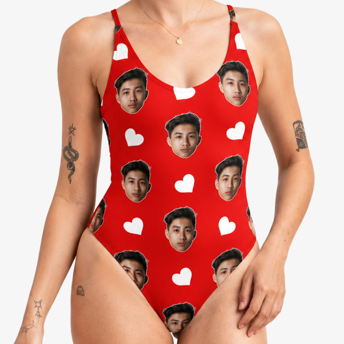 White Hearts Swimsuit