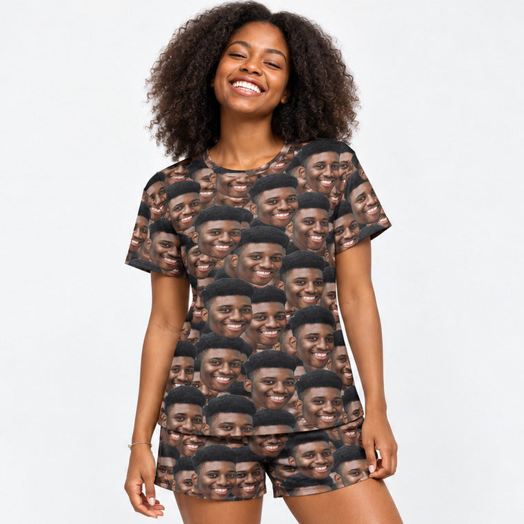 Women's Face Mash Pyjamas - Shorts Set