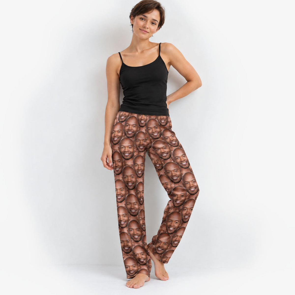 Women's Face Mash Personalised PJ Bottoms