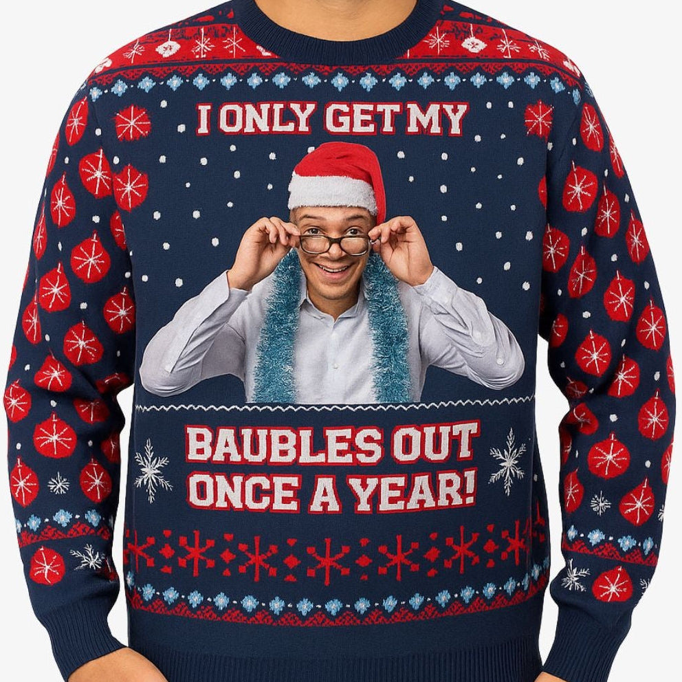 I Only Get My Baubles Out Once A Year Personalised Christmas Jumper