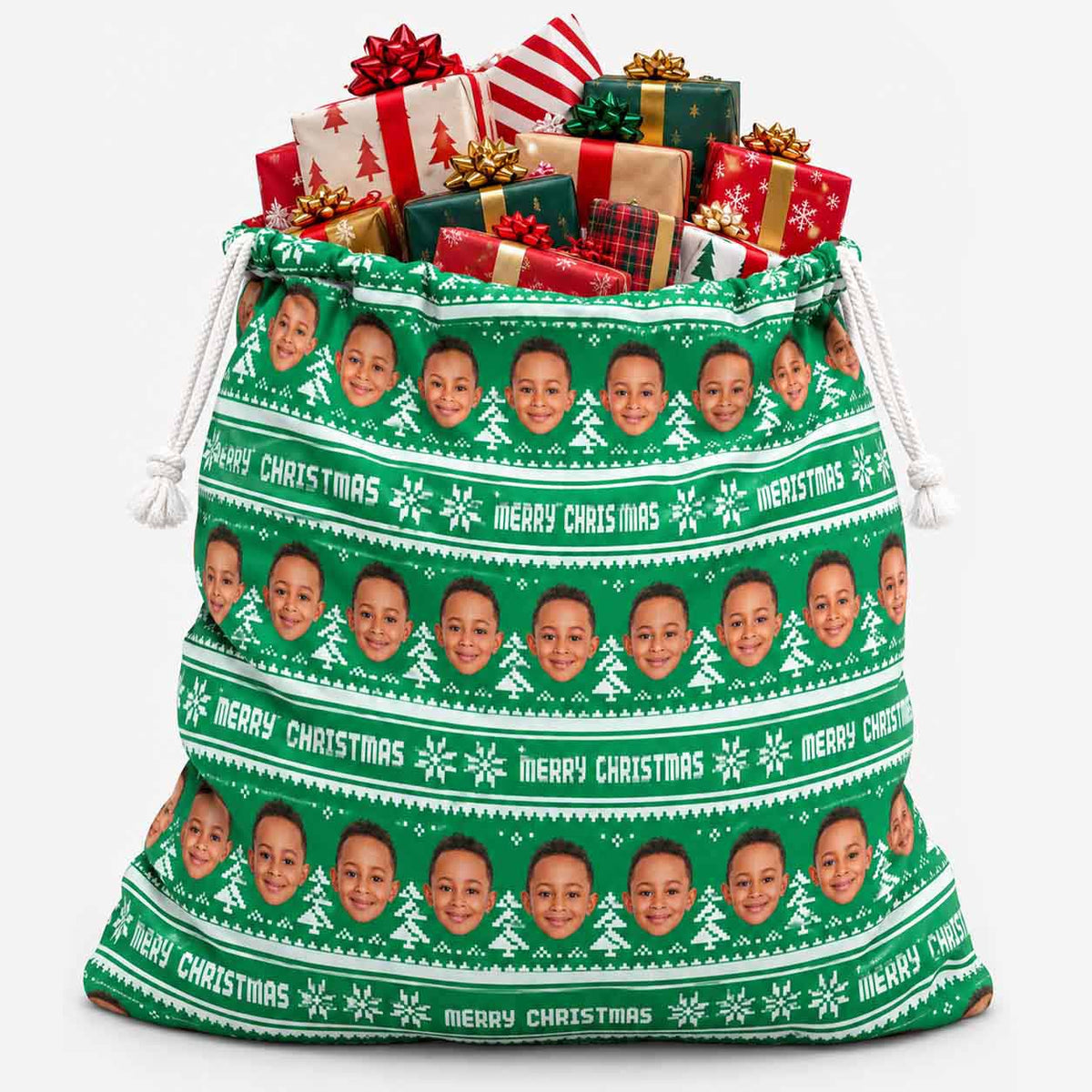 Nordic Merry Christmas Santa Sack