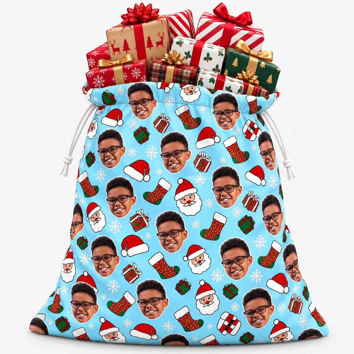 Santa Pattern Christmas Sack