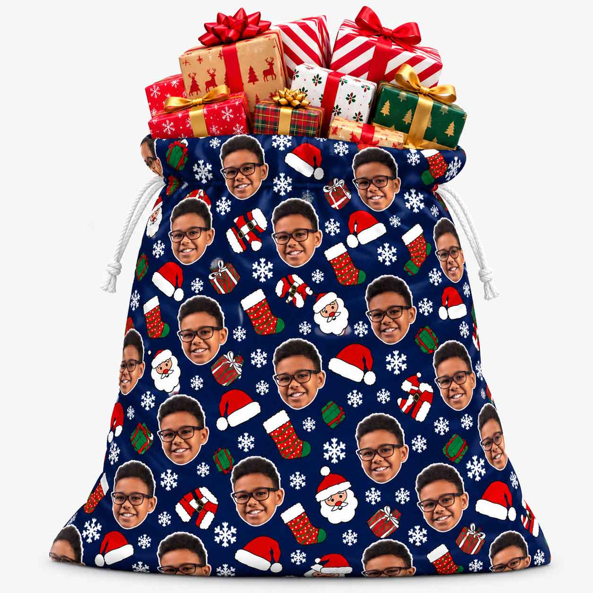 Santa Pattern Christmas Sack
