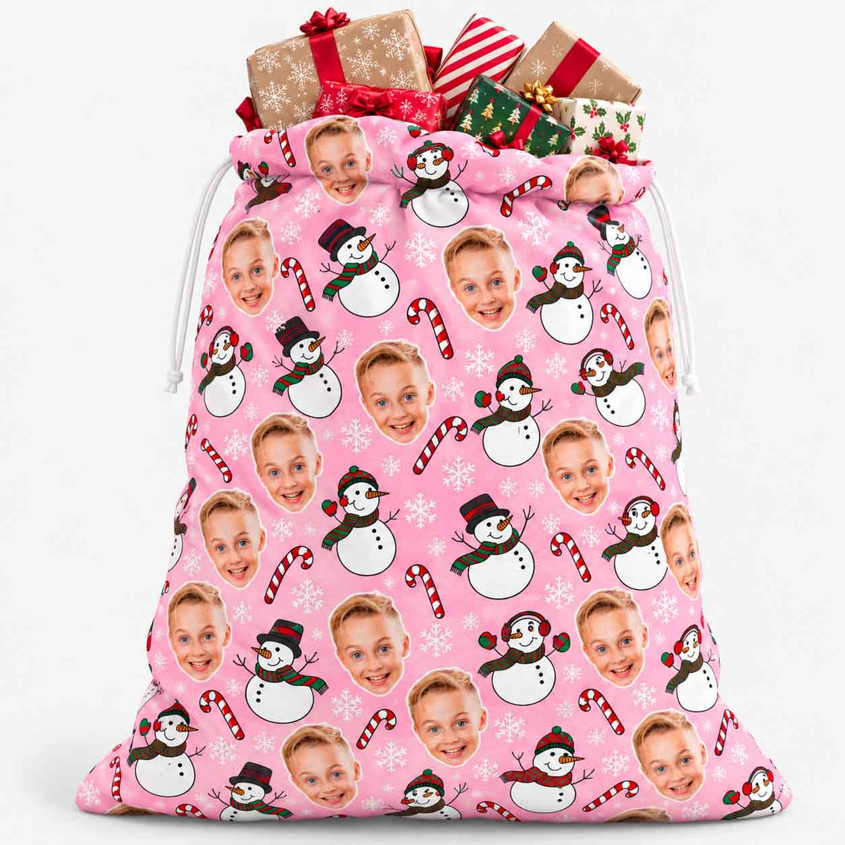 Snowman Pattern Christmas Sack