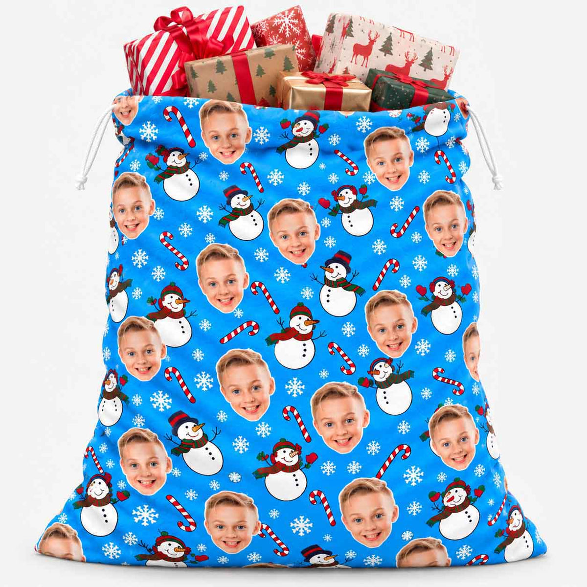 Snowman Pattern Christmas Sack