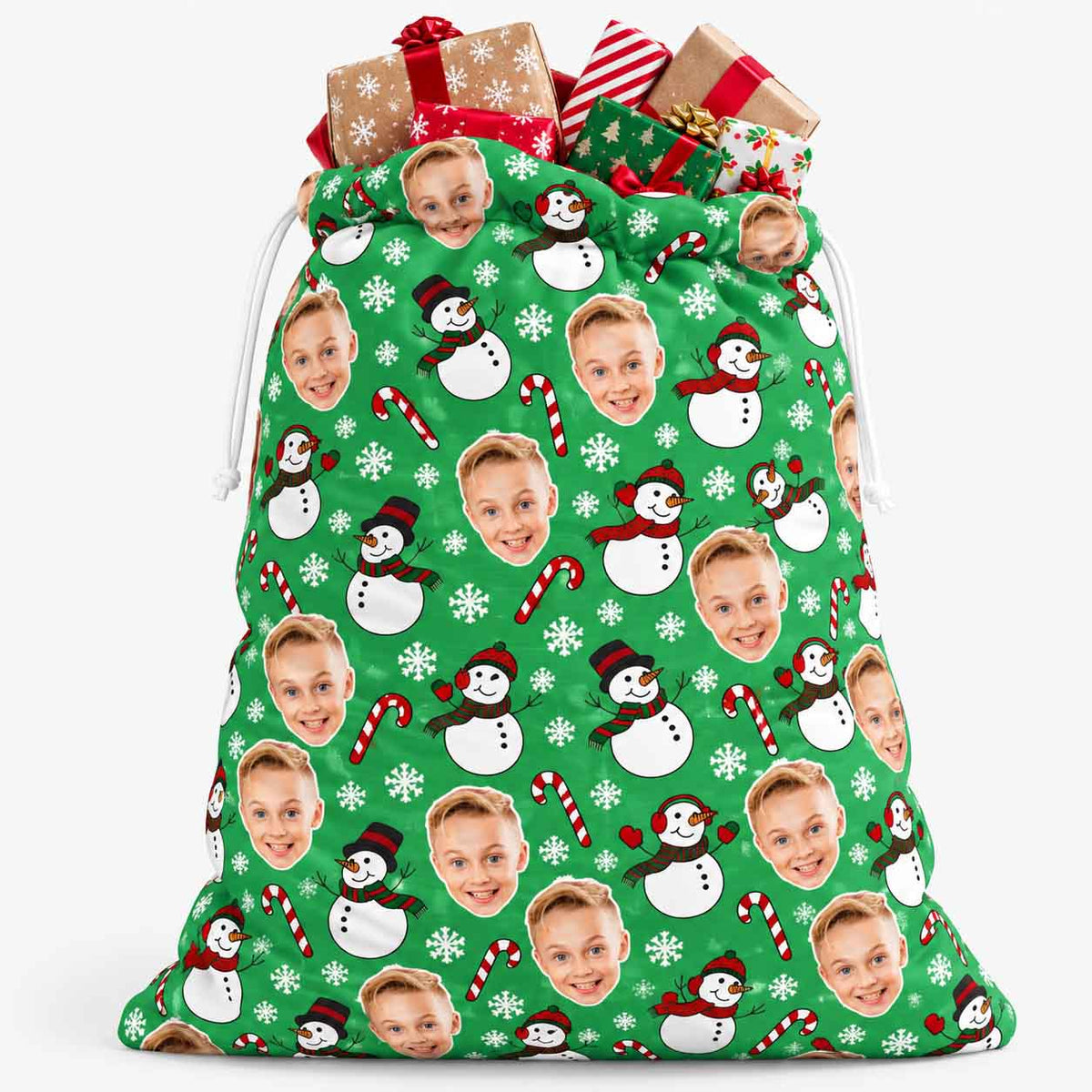 Snowman Pattern Christmas Sack