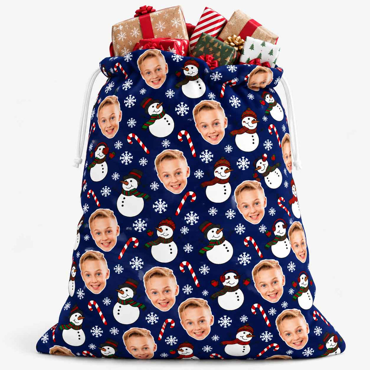 Snowman Pattern Christmas Sack