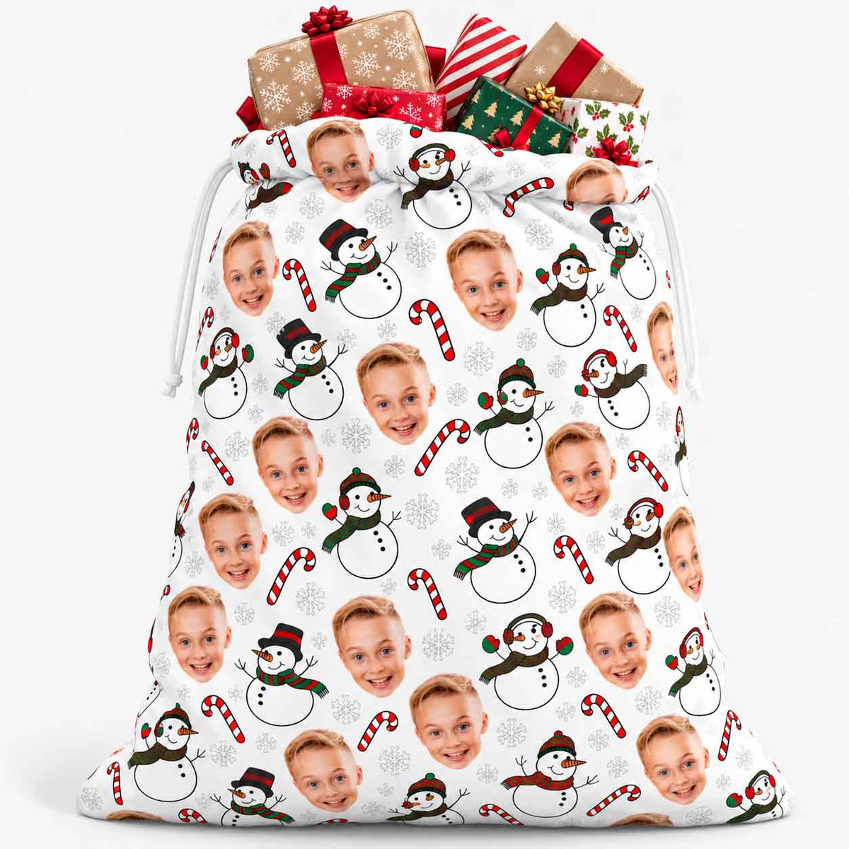 Snowman Pattern Christmas Sack