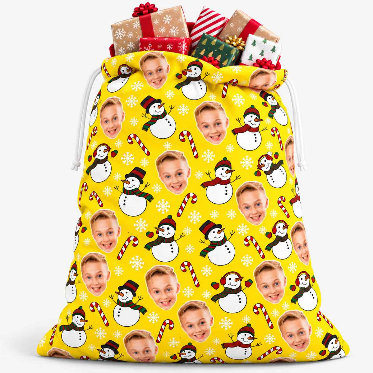 Snowman Pattern Christmas Sack