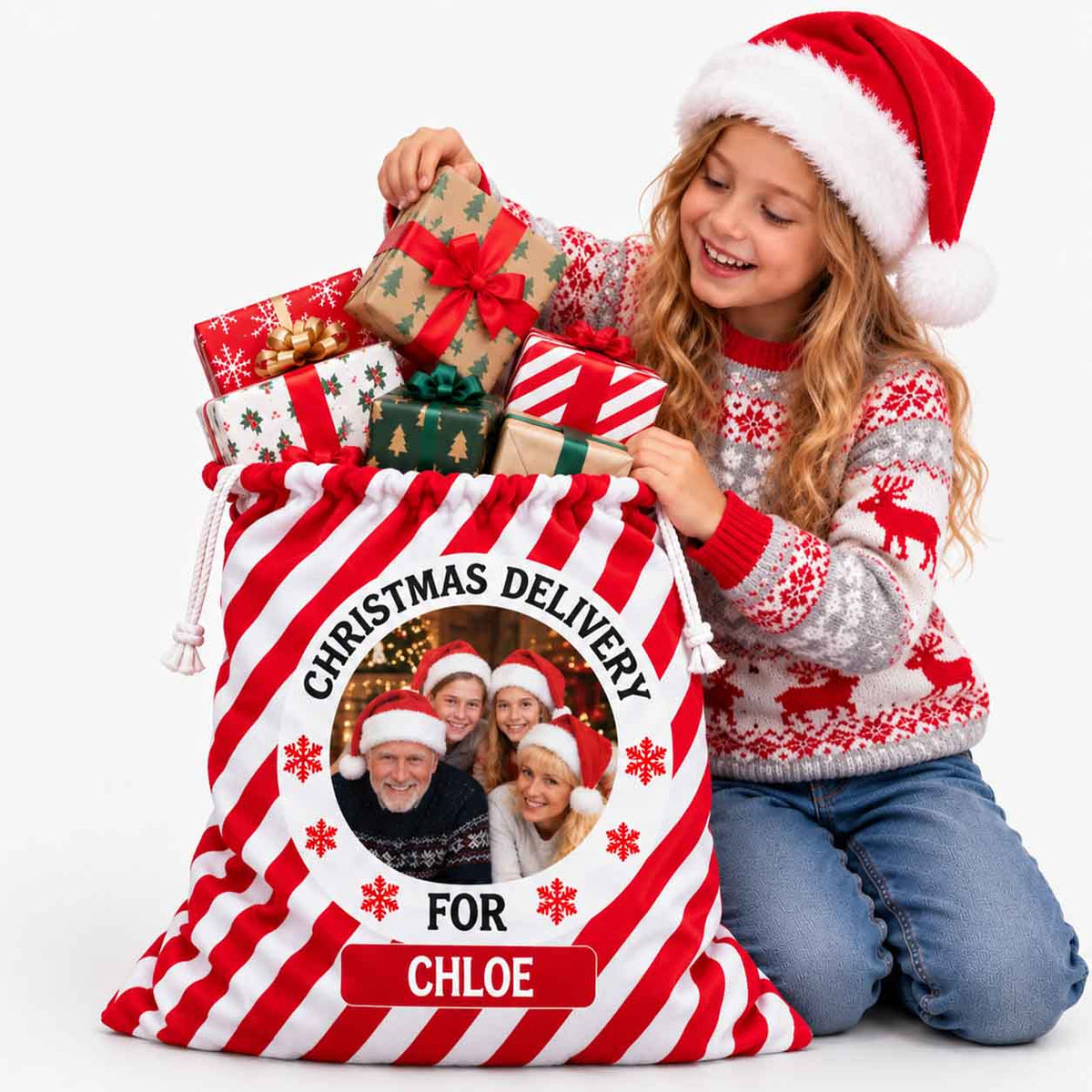 Christmas Delivery For (Name) Santa Sack