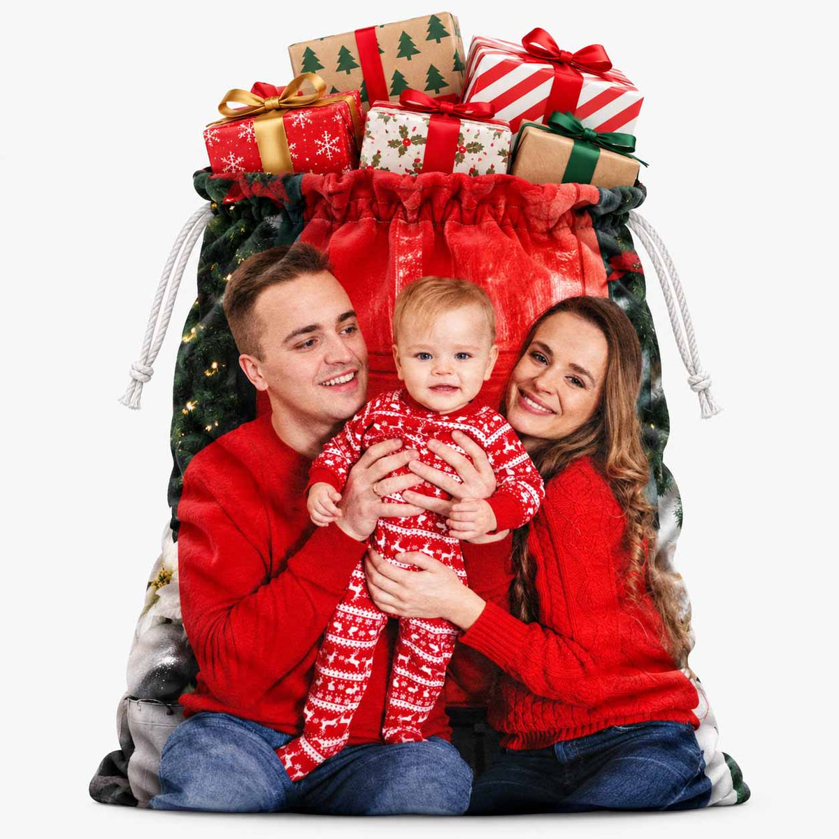 Personalised Photo Christmas Sack