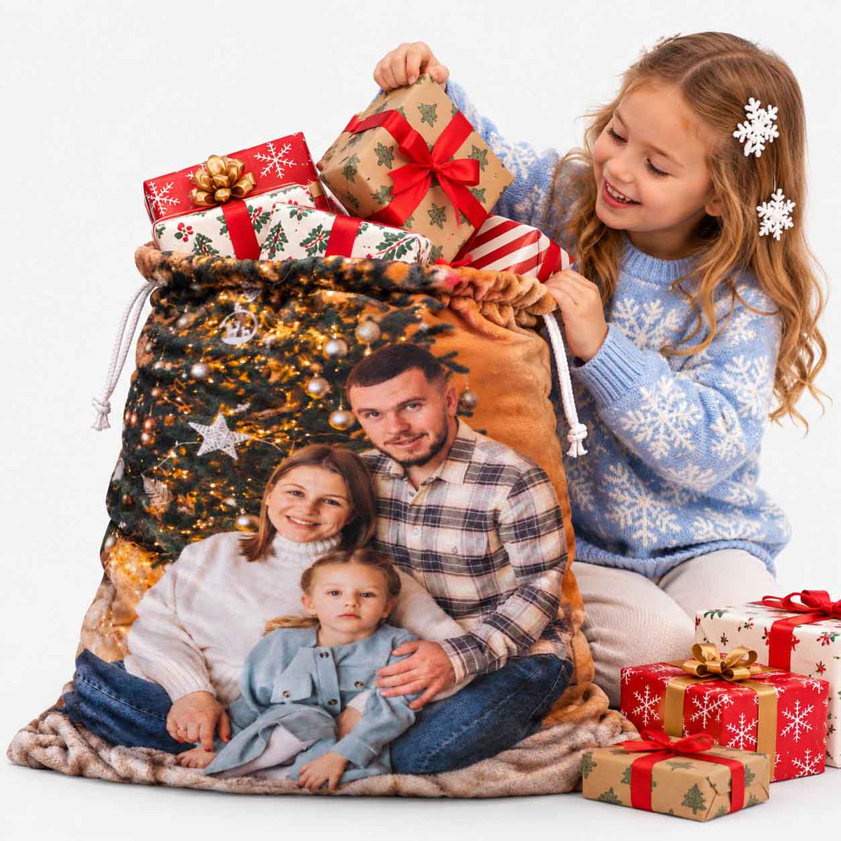 Personalised Photo Christmas Sack