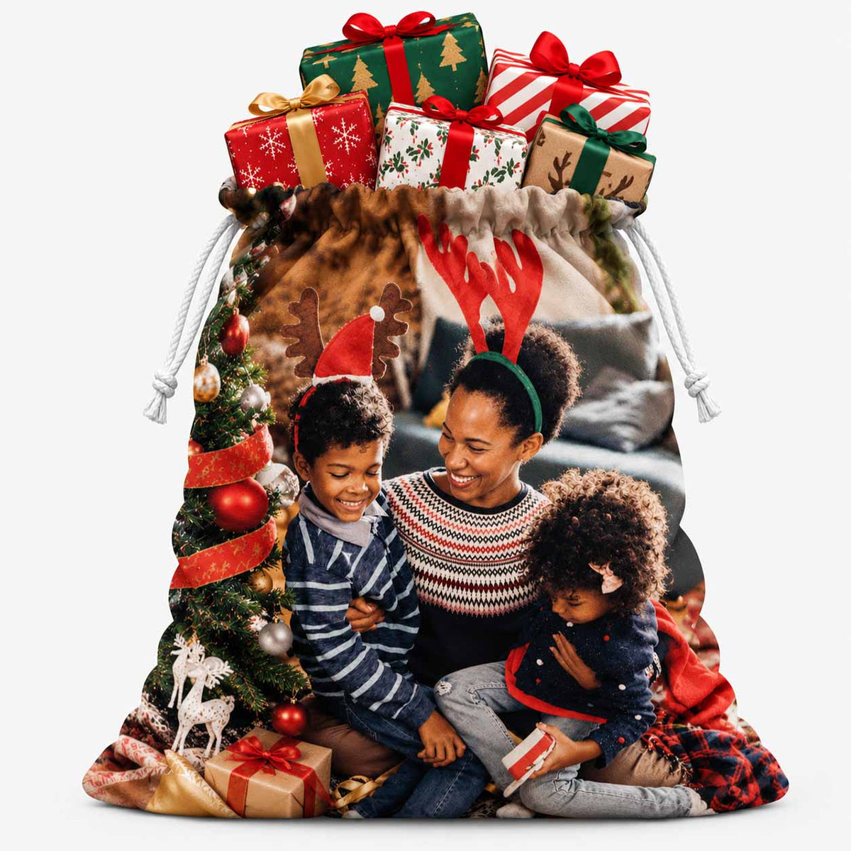 Personalised Photo Christmas Sack