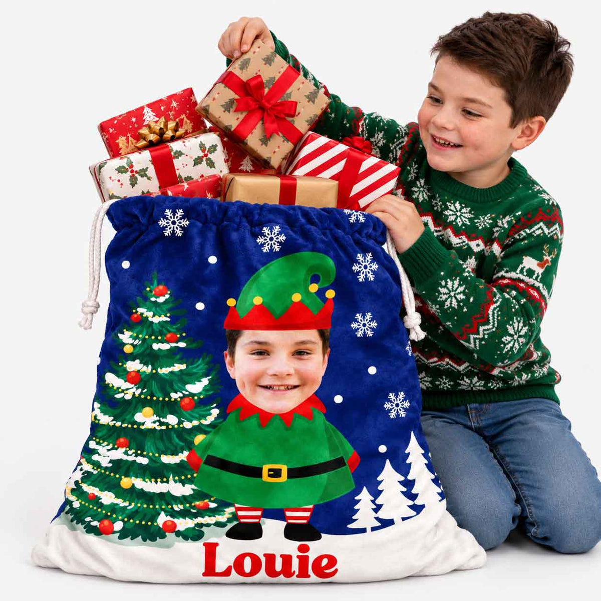 Elf Me Christmas Sack