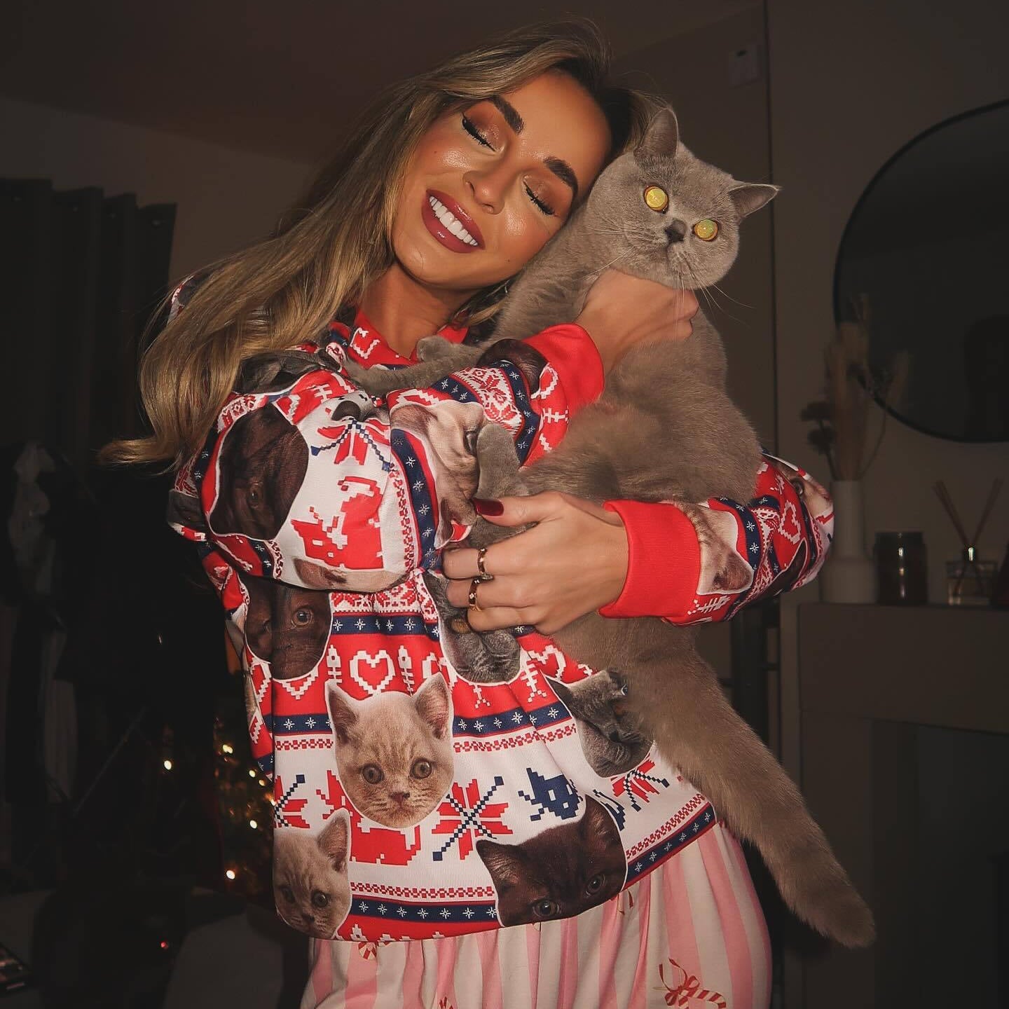 You & Your Cat Personalised Christmas Jumper