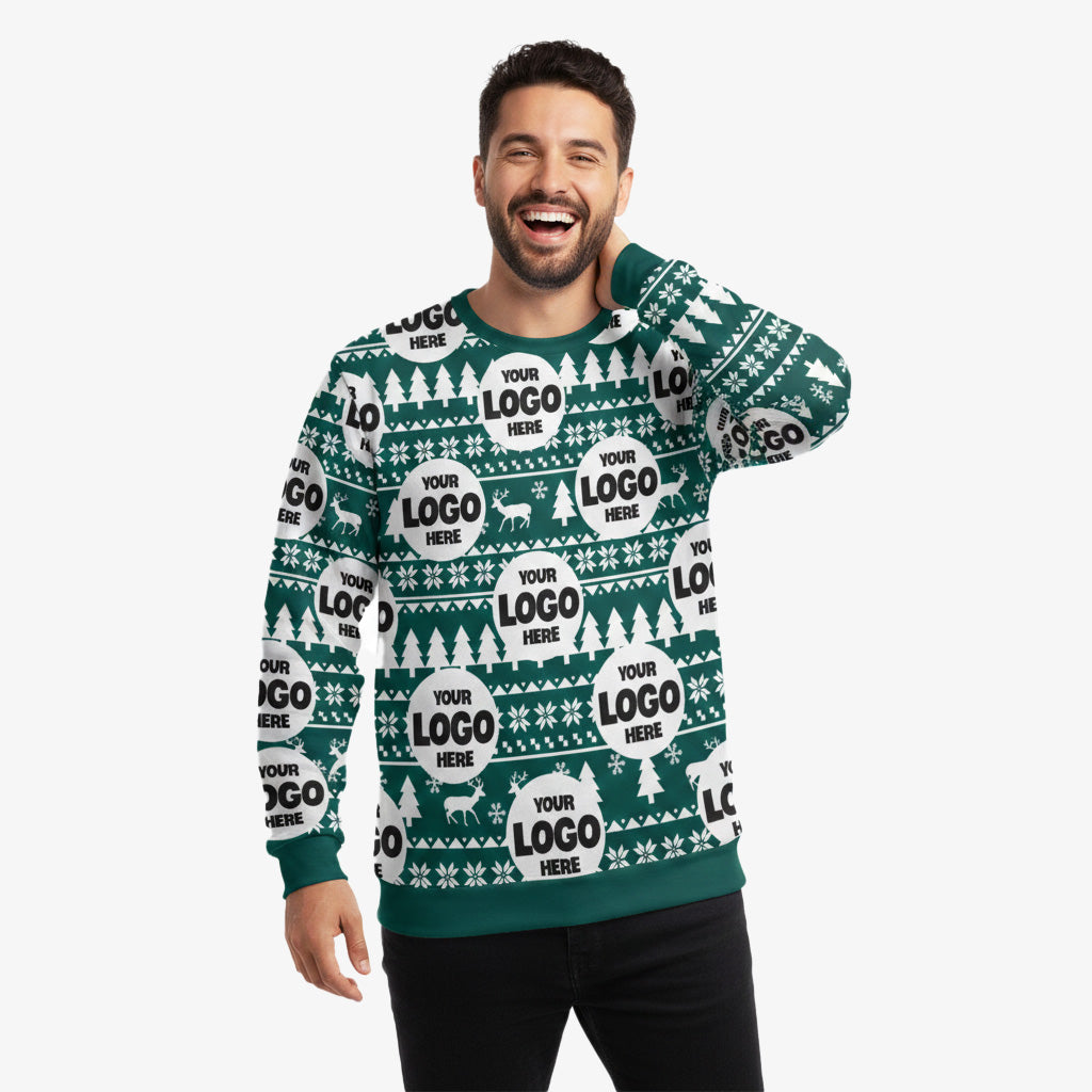 Your Logo Pattern Multi Personalised Christmas Jumper