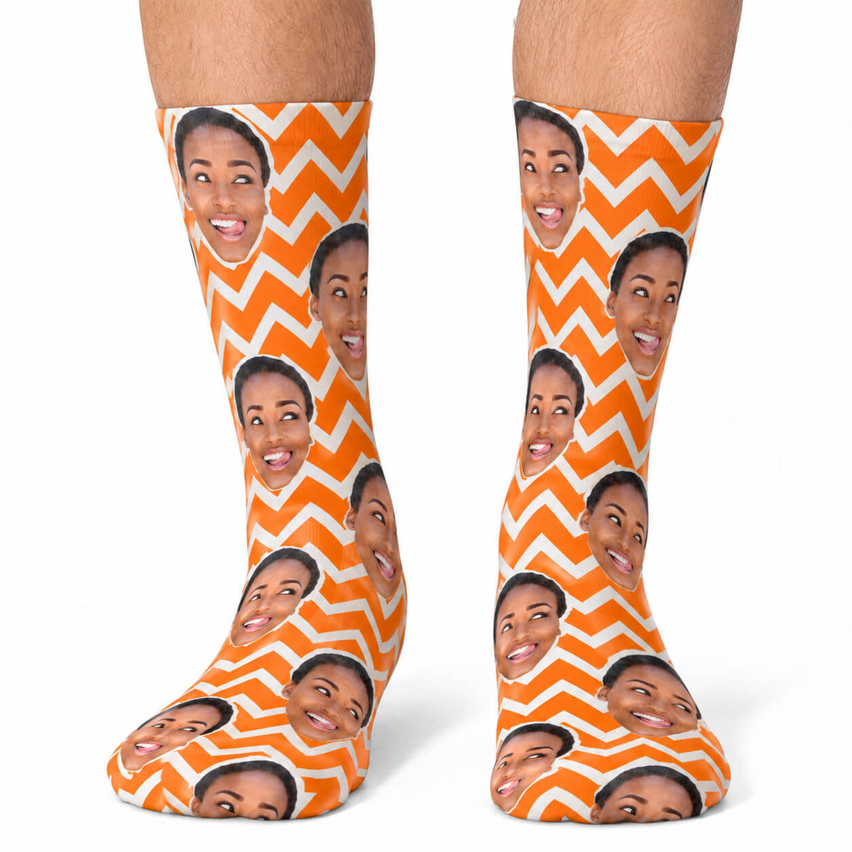 Zig Zag Face Pattern Socks