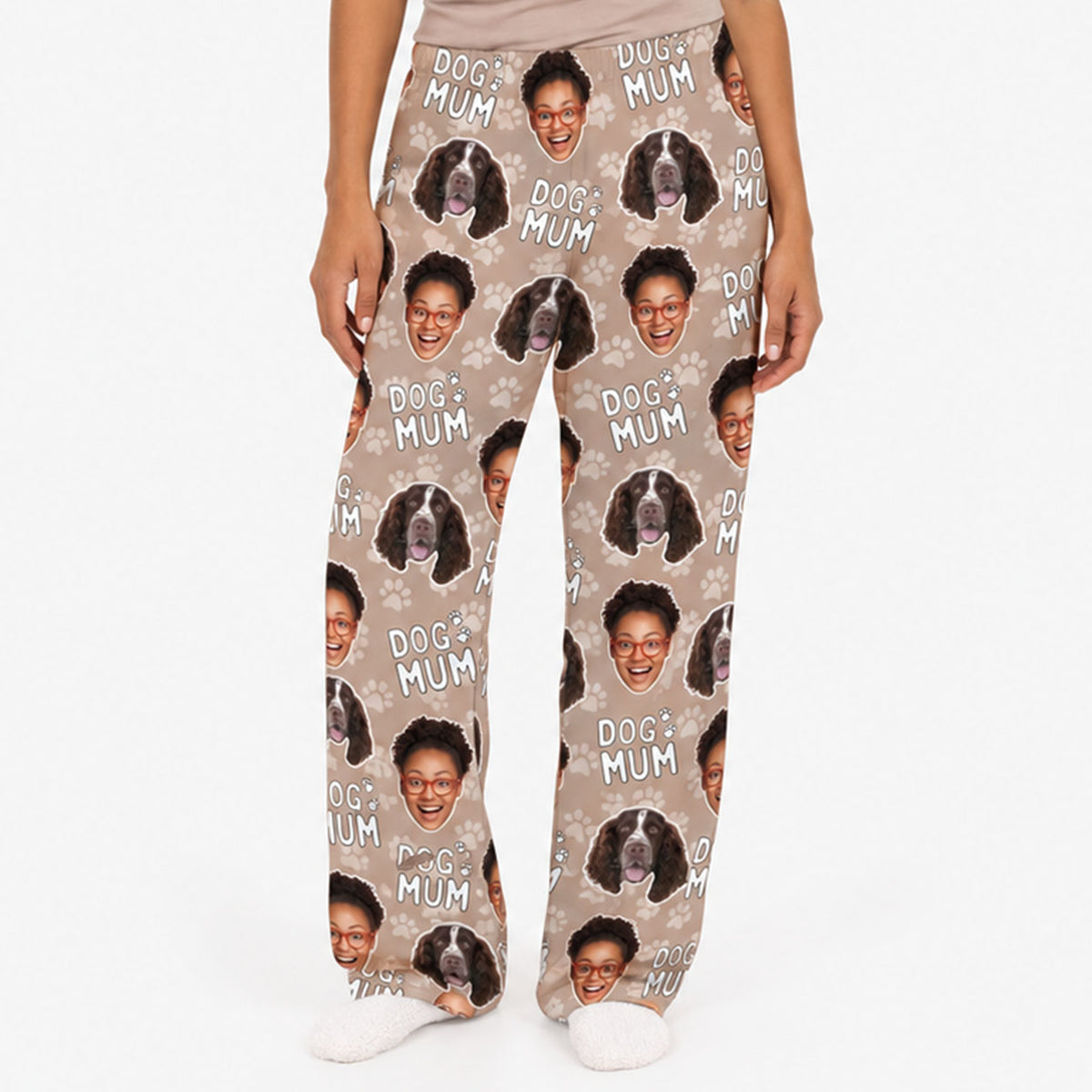 Women's Dog Mum Personalised PJ Bottoms
