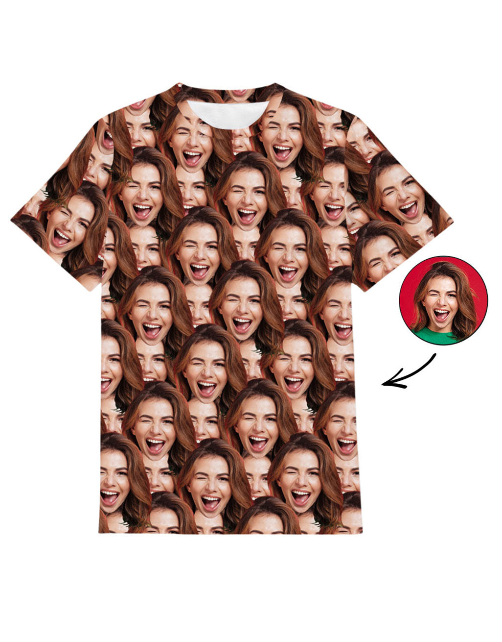 personalised face t shirt