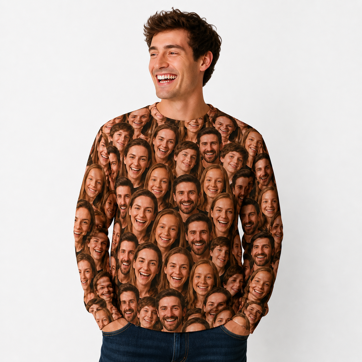 Family Face Mash Personalised Sweatshirt