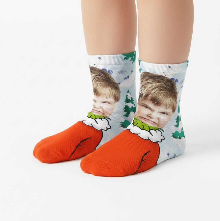 The Grinch Kids Socks