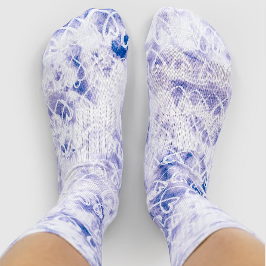 Tie Dye Heart Socks
