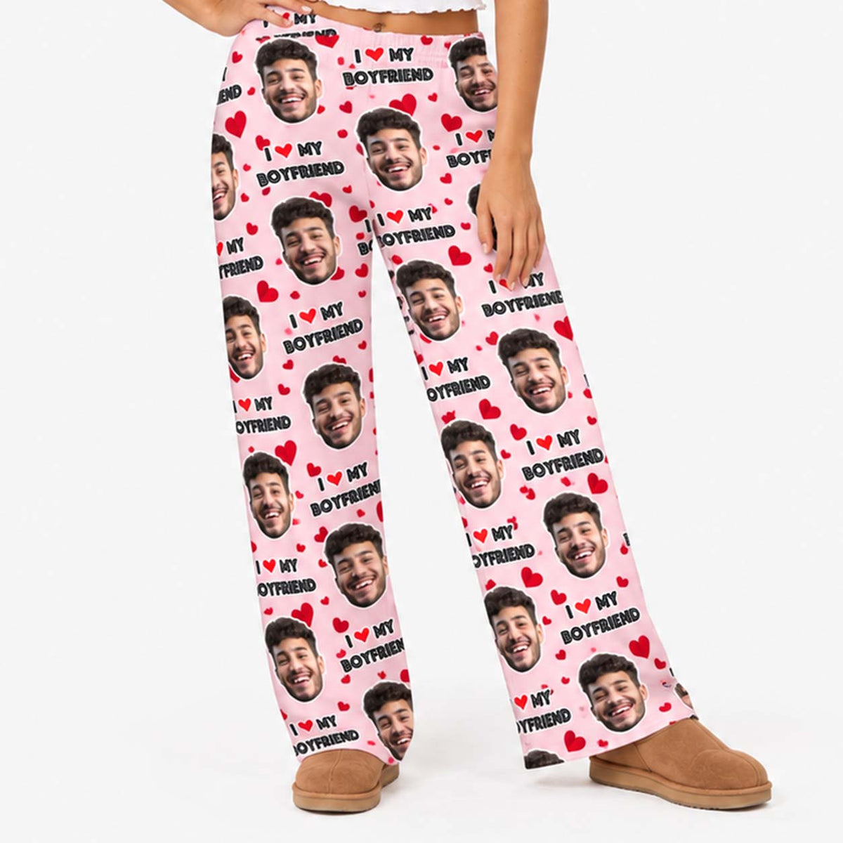 Women's I Love My Boyfriend PJ Bottoms