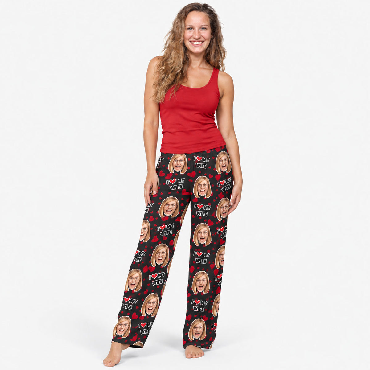 Women's I Love My Wife PJ Bottoms