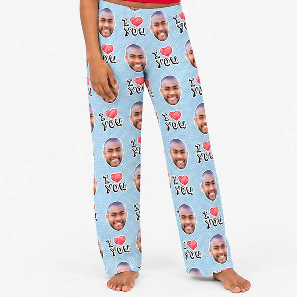 Women's I Heart You Personalised PJ Bottoms